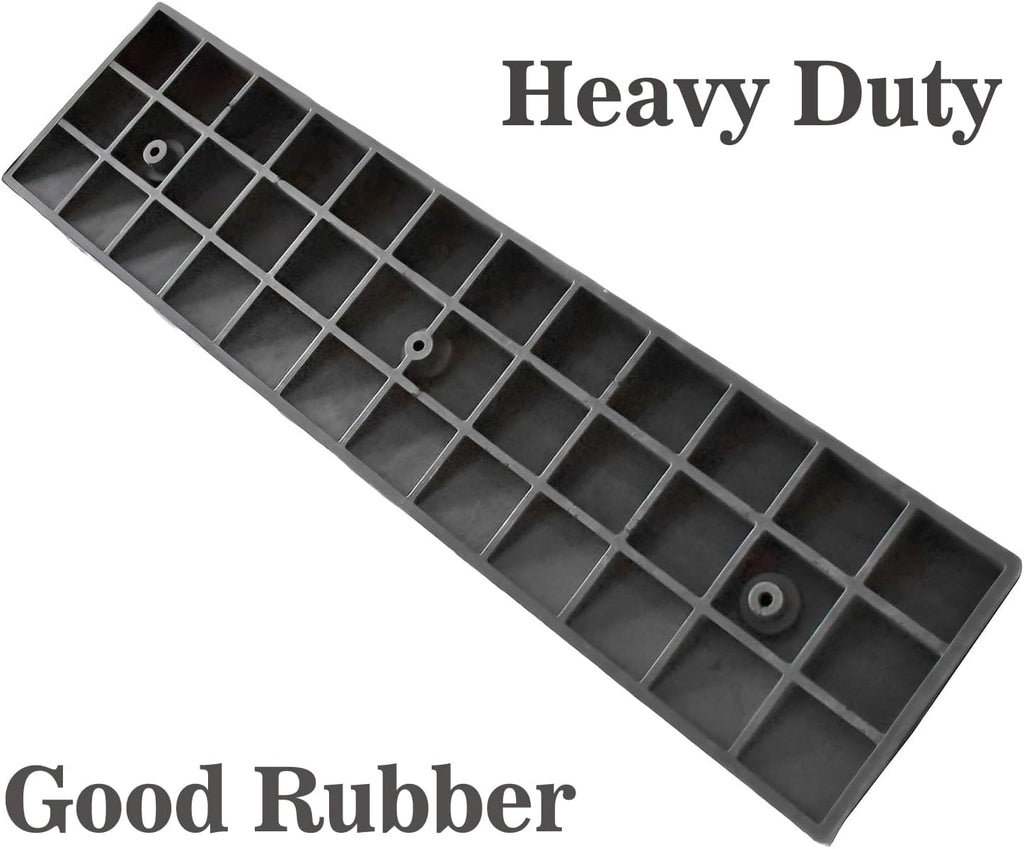 2 Pack 2'' Rise Rubber Curb Ramp Heavy Duty 3 Tons Driveway Ramp S397061