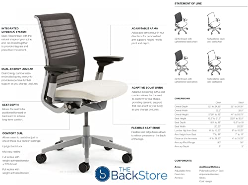 Dark Merle Ergonomic Office Chair with 3D Knit Back M621