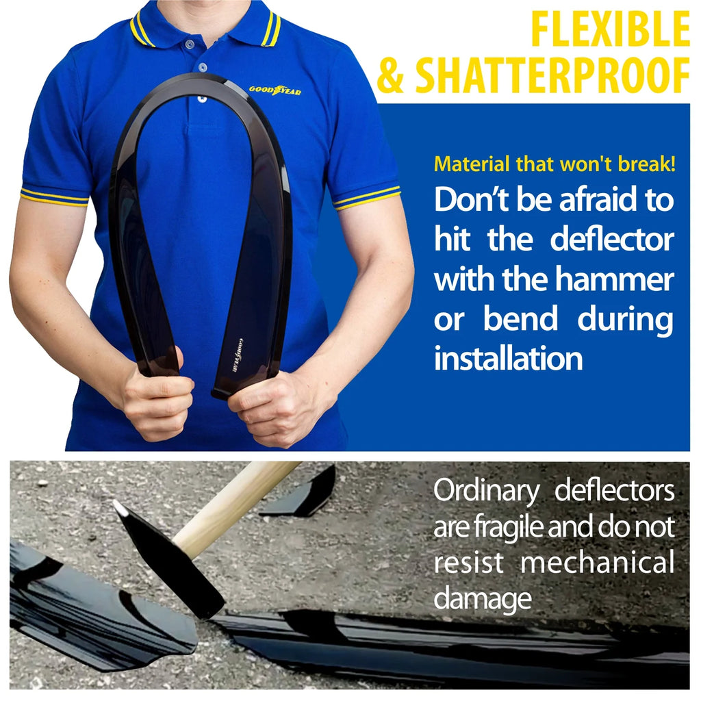 6 pcs Tape-on Window Deflectors D971
