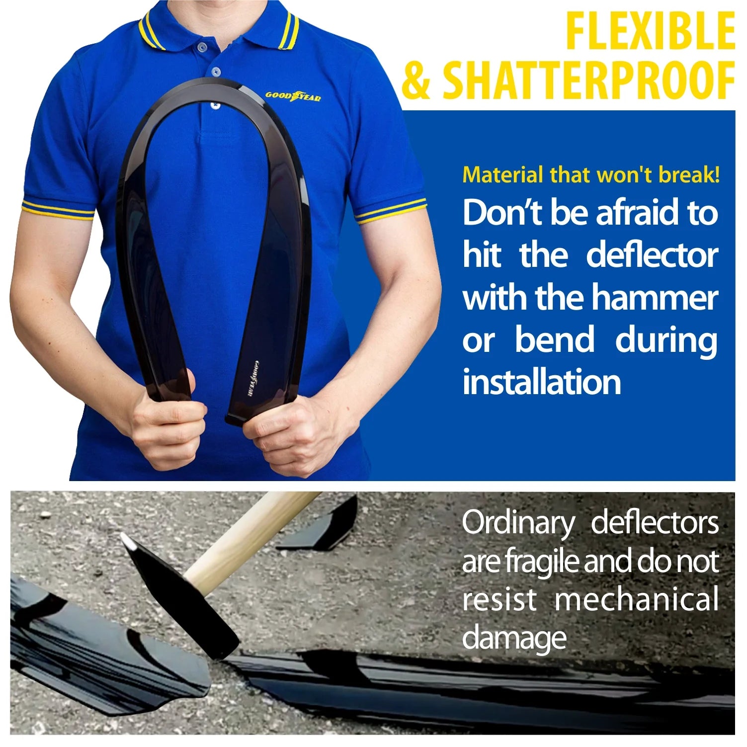 6 pcs Tape-on Window Deflectors D971