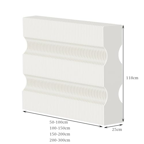 Beige Folding Room Divider Panel Screen Wall X7950