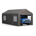 Grey 10x20 ft Heavy Duty Carport with Removable Sidewalls M567076