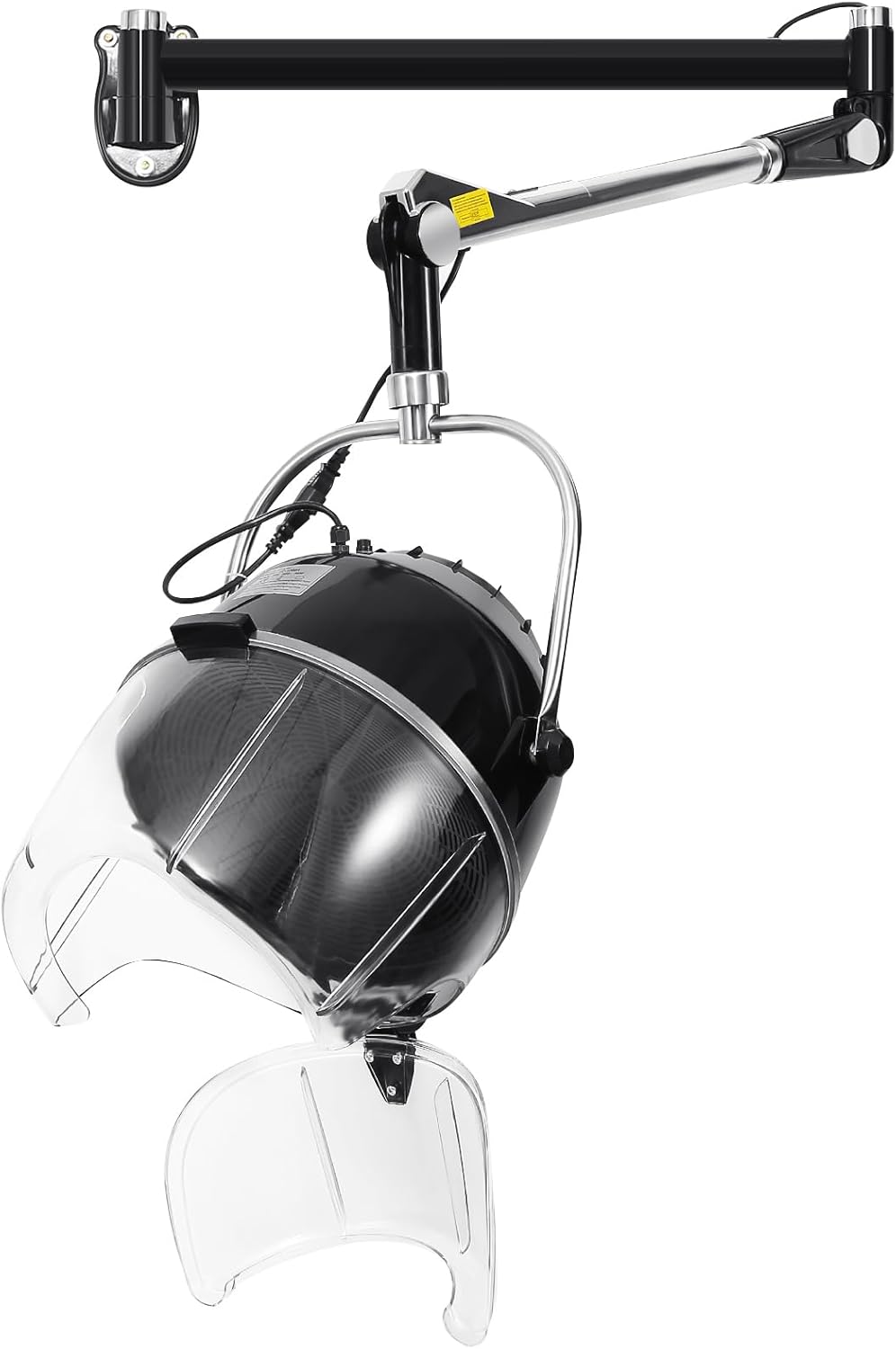 Black Wall Mounted Hair Dryer with Swivel Arm D65359