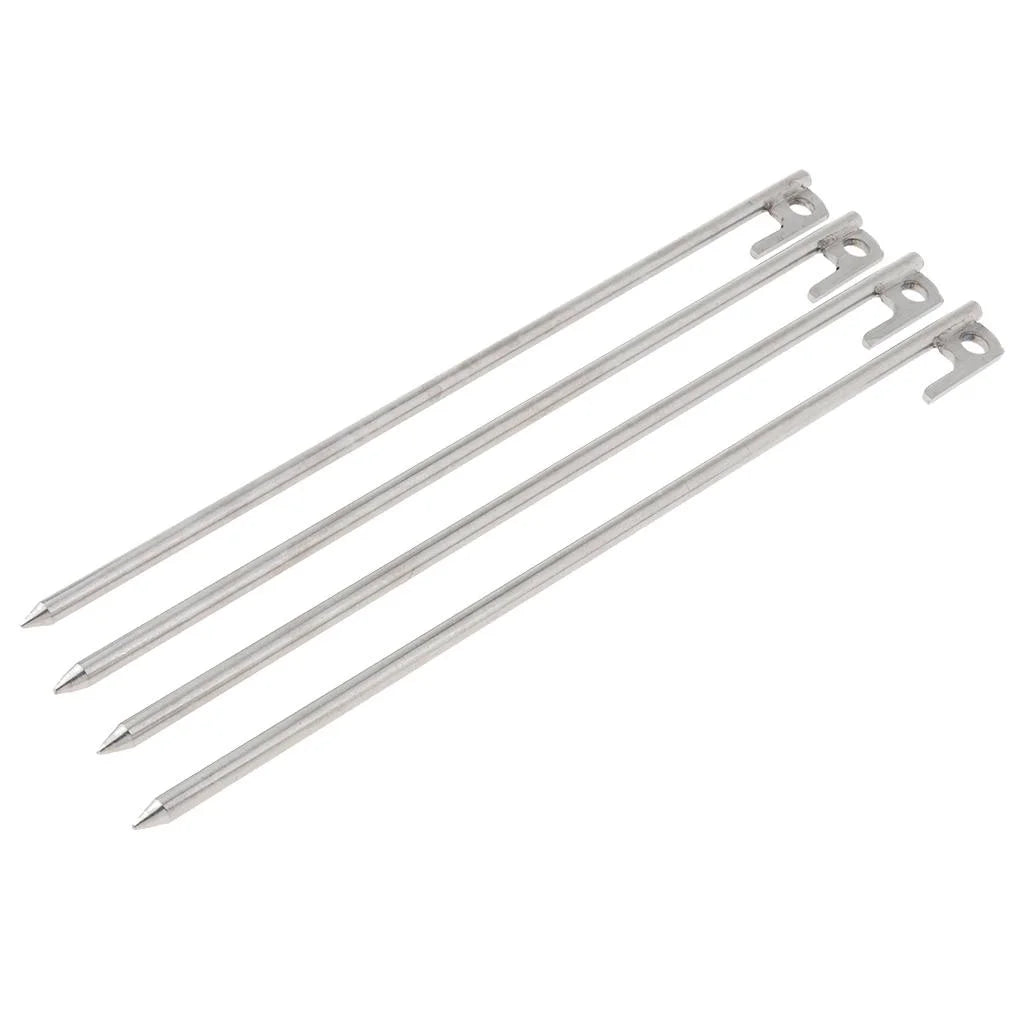 40cm Heavy-Duty Steel Solid Tent Stakes Pegs Ground Nail M8246
