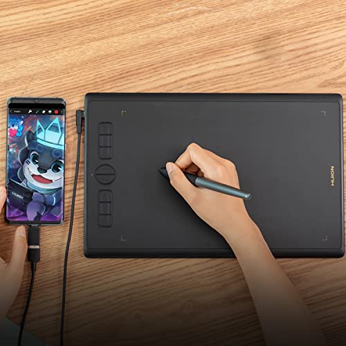 Graphics Tablet with Battery-Free Stylus 8192 Pressure Sensitive Black S37559