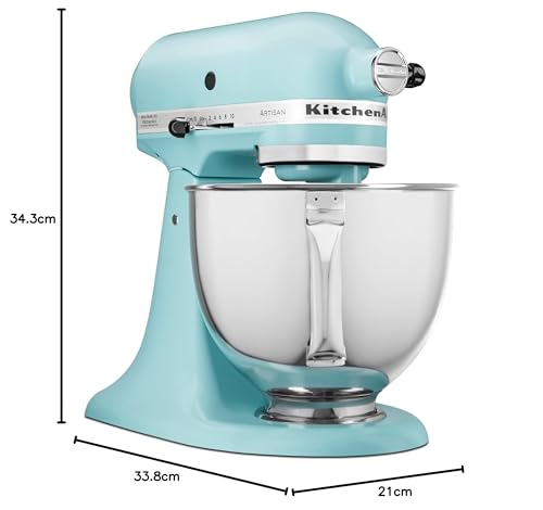 5 Quart Tilt Head Stand Mixer with Pouring Shield, Removable bowl, Aqua Sky L71289