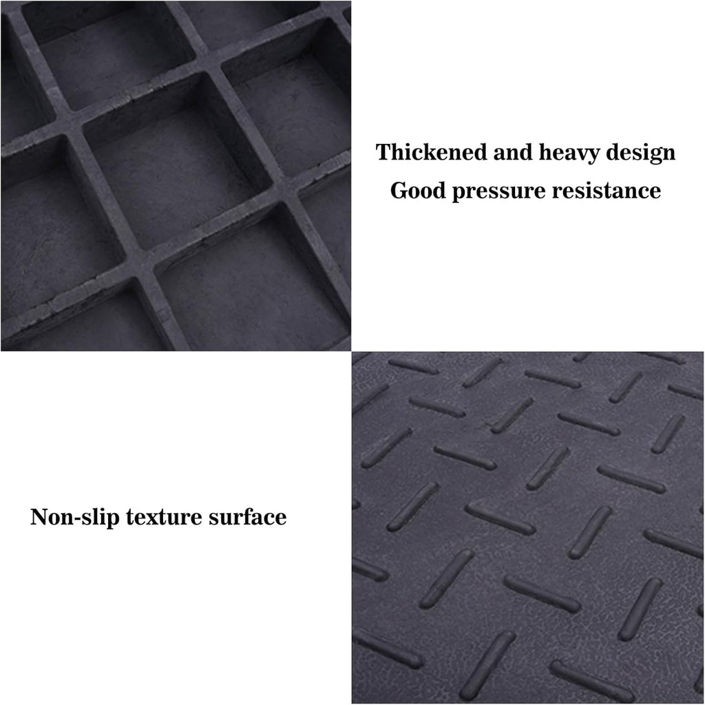 2 Pack 2'' Rise Rubber Curb Ramp Heavy Duty 3 Tons Driveway Ramp S397061
