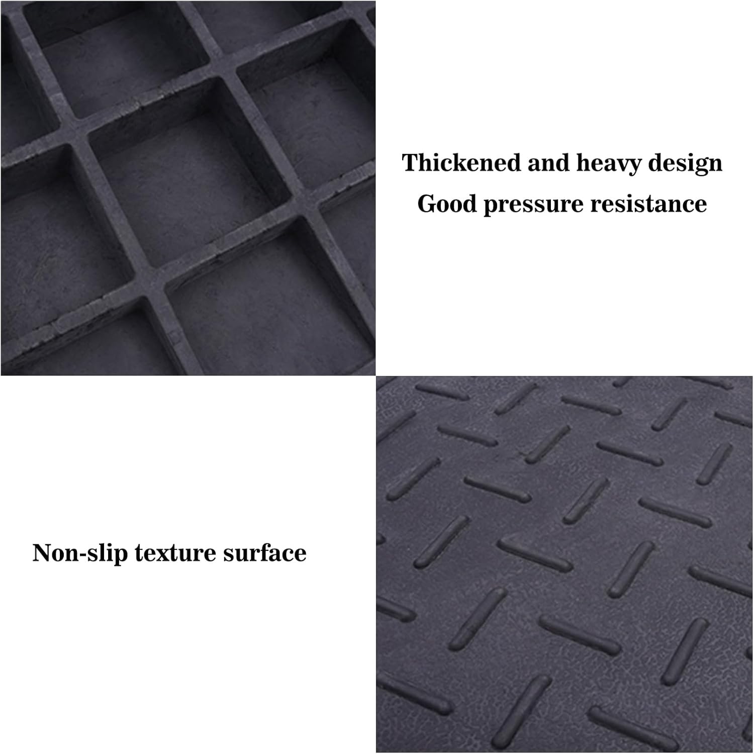 2 Pack 2'' Rise Rubber Curb Ramp Heavy Duty 3 Tons Driveway Ramp S397061