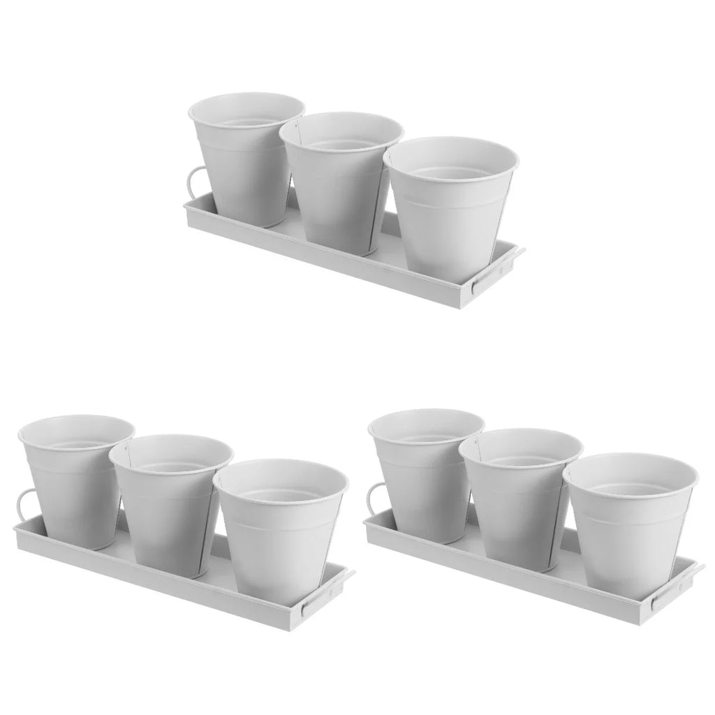 9 pcs Garden Flower Pot with 1pc Tray S905235