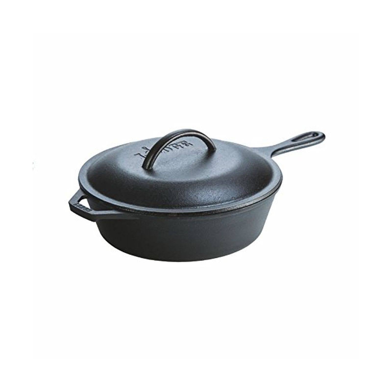 Cast Iron Covered Chicken Fryer 3-Quart Black Z37626