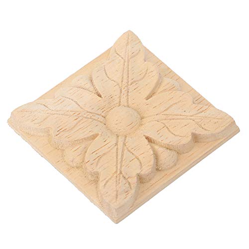 4pcs Square Wood Appliques J198538