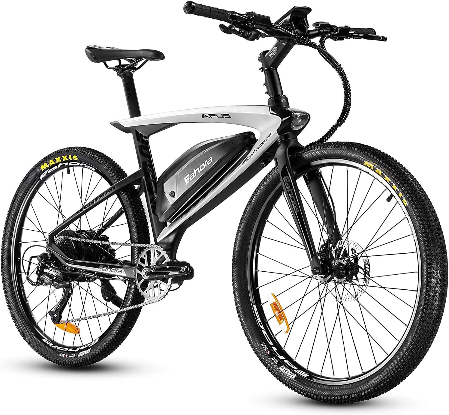 26in Carbon Fiber Electric Mountain Bike with Hydraulic Brakes and 14AH Removable Battery R696494