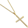 24K Gold Cross Chain Pendant Necklace D611