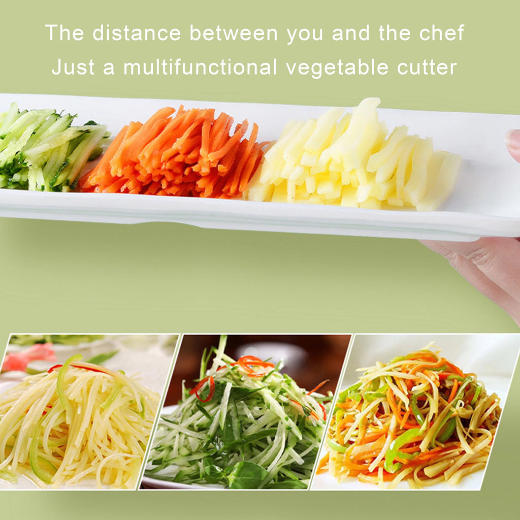 Blue Adjustable Blade Mandoline Vegetable Slicer D414370