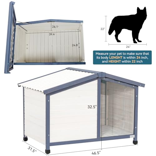 White Small Dog House with PVC Roof F589651