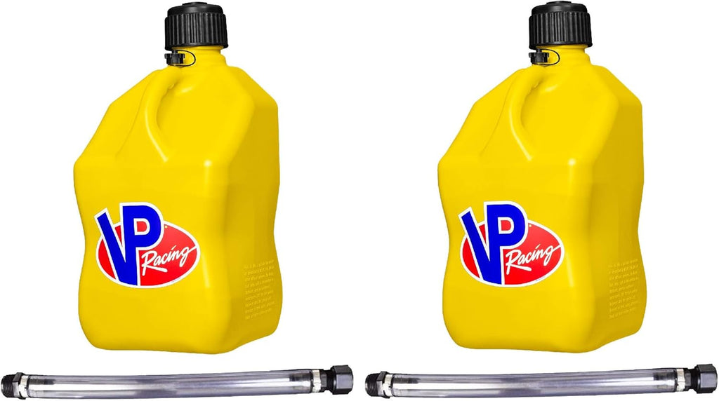 5-Gallon Yellow Square Motorsport Utility Container with 14" Standard Hose (2 Pack) M1228