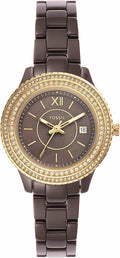 Stella Mini Quartz Stainless Steel and Ceramic Three-Hand Watch, Brown Z3994