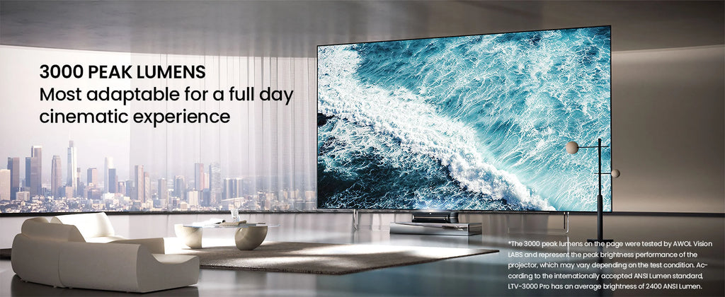 4K UHD Ultra Short Throw Triple Laser Projector with 2600 Peak Lumen M7662