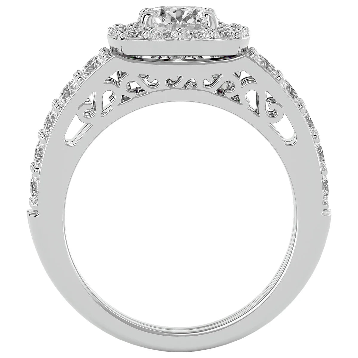 3 Carat Lab Grown Diamond Bridal Set In 14K White Gold L997655