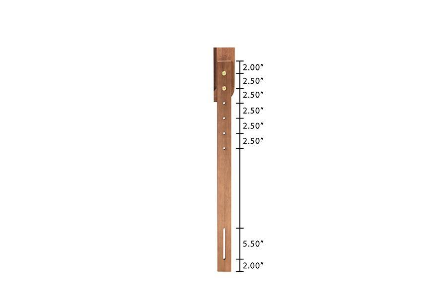 Walnut Brown Finished Wood Twin Size Headboard K56791