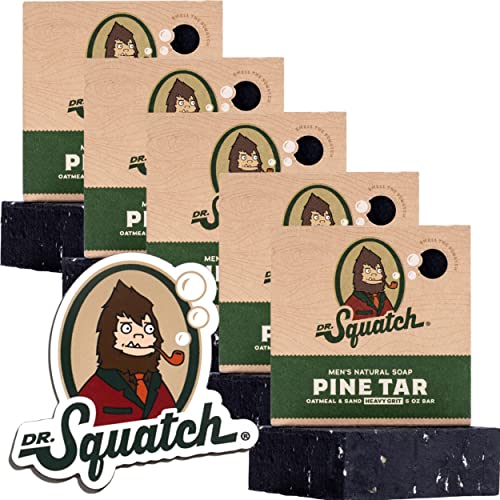5 Pack Pine Tar Bar Soap with Heavy Grit D734