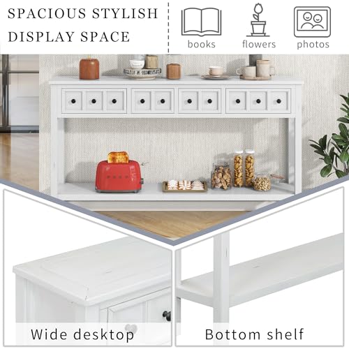 Sideboard Console Table with 2 Drawers and Bottom Shelf S34420