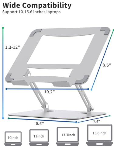 Black Adjustable Metal Laptop Stand T5920