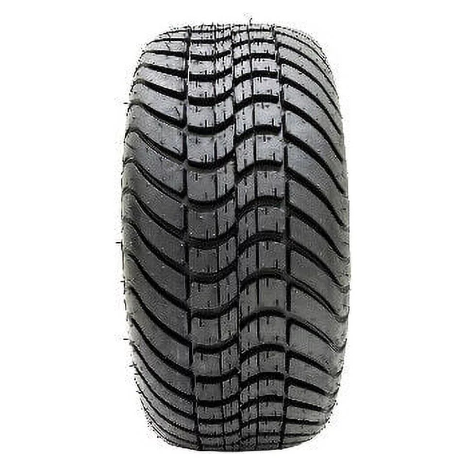 Set of 4 12 inch Black Golf Cart Wheel and Tire D68817
