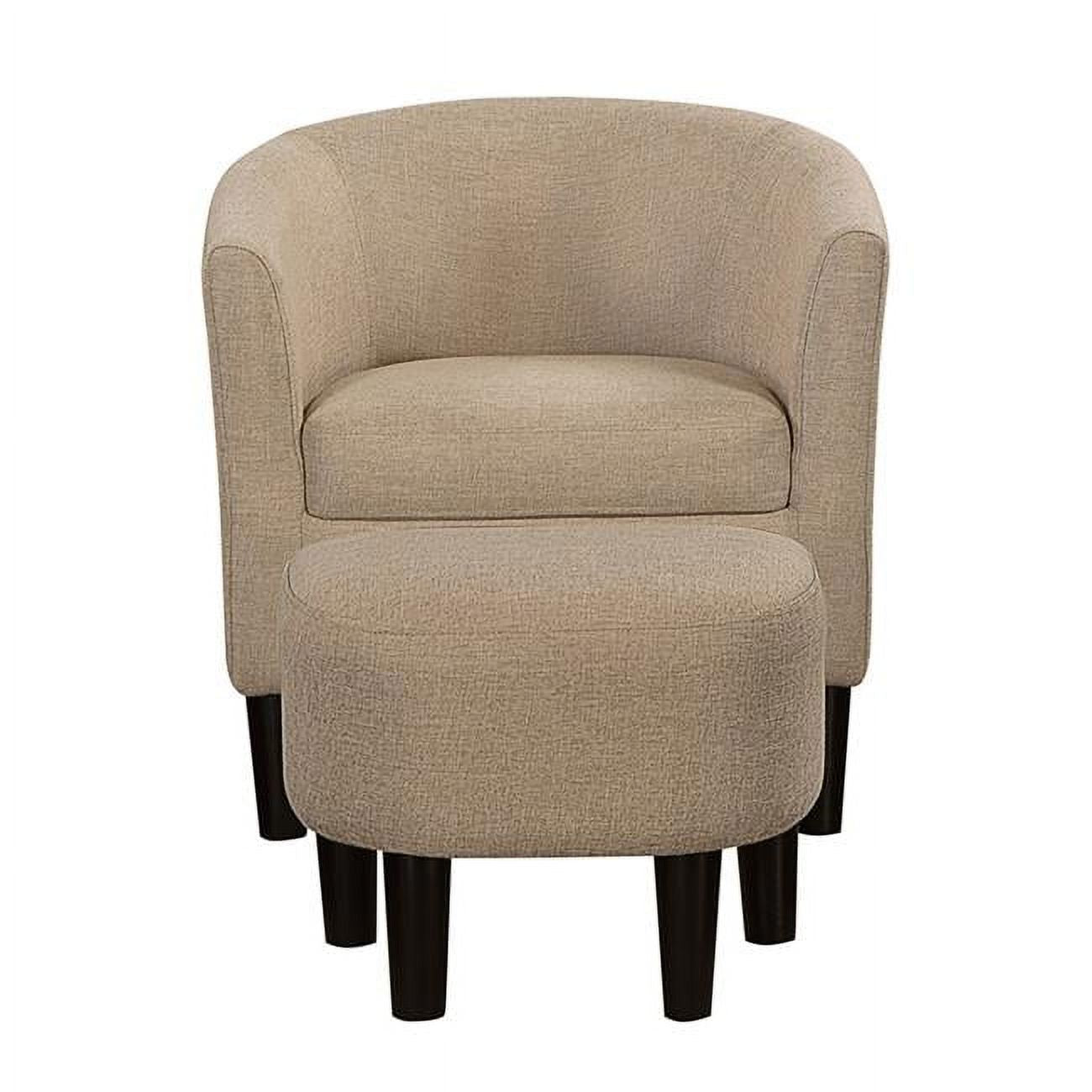 Tan Accent Chair with Ottoman K69112