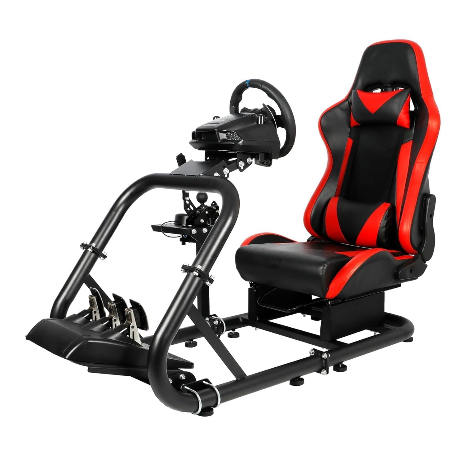 Racing Simulator Cockpit with Red Seat, 50mm Large Round Tube J841820