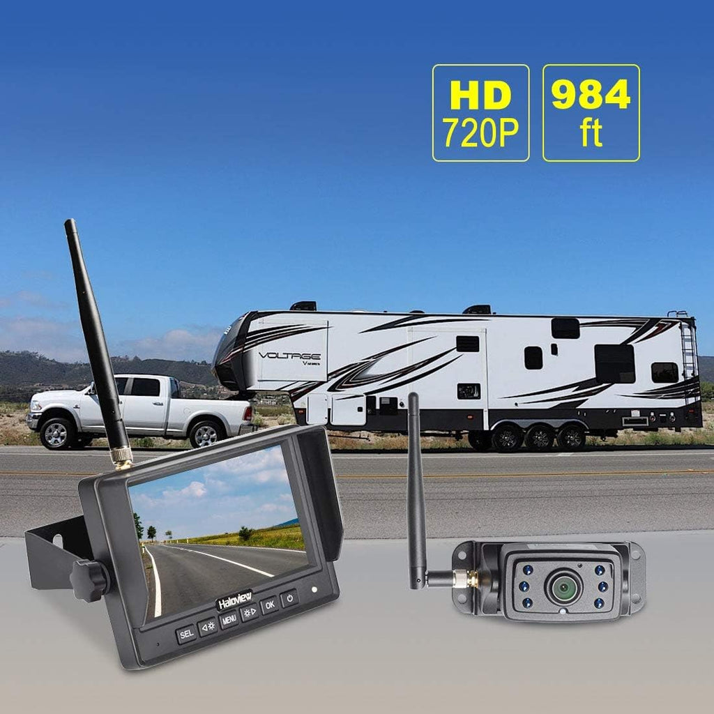 5'' 720P HD Digital Wireless Backup Camera System with IP69K Waterproof Reversing Built in DVR Kit L107