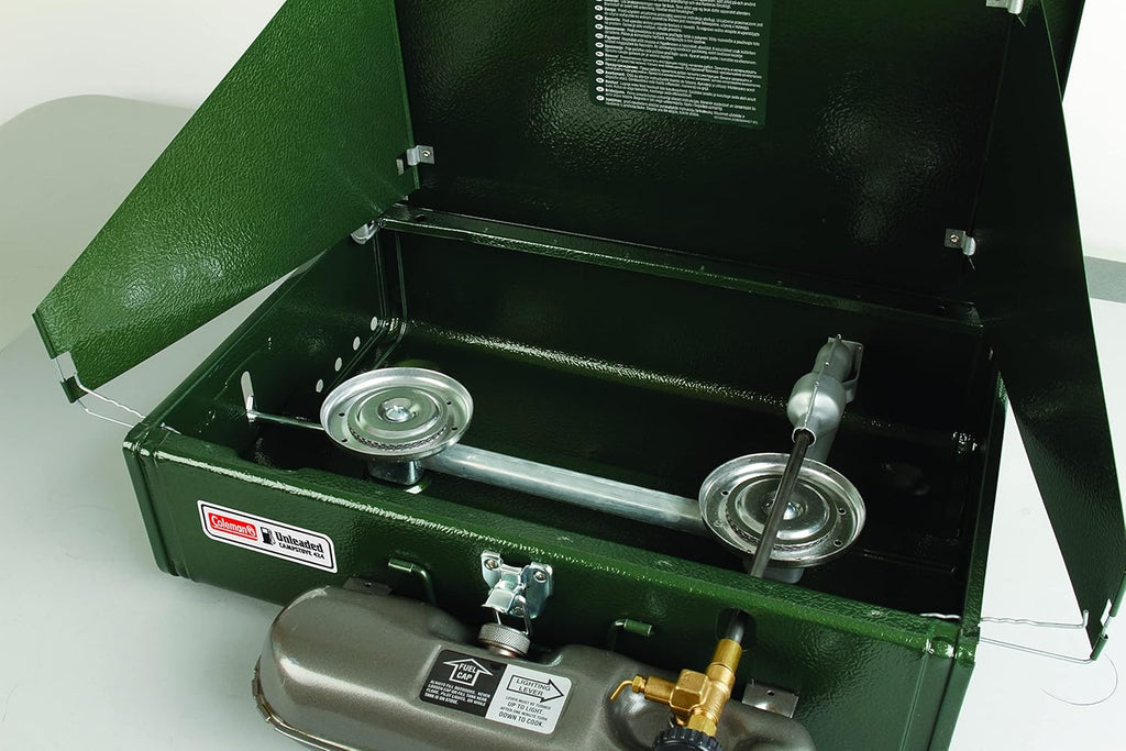 Green Double Burner Fuel Stove D2346