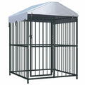 Heavy Duty Galvanized Steel Dog Kennel Cage 47.2" x 47.2" x 59 Inches I65022