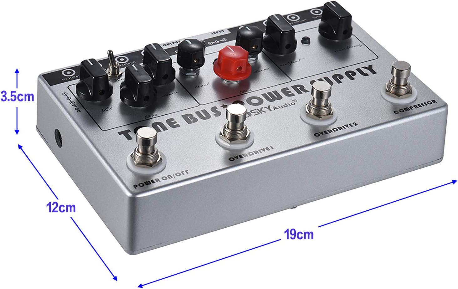 3 Effects Pedal and 8 Outputs Power Supply Multieffects Processor U208