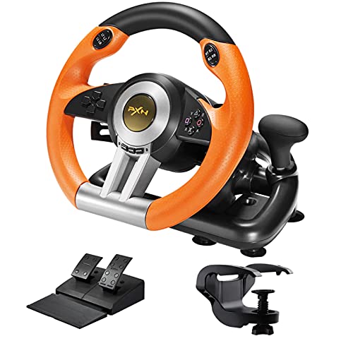Racing Wheel Gaming Steering Wheel 180 Degree Driving Wheel with Pedal N215