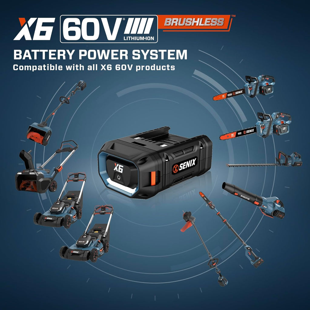 60 Volt Max 21-Inch 3-in-1 Cordless Push Lawn Mower with 6Ah Lithium-ion Battery & Charger N114336