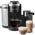 Single-Serve Coffee Maker with Milk Frother, Dark Charcoal V9843