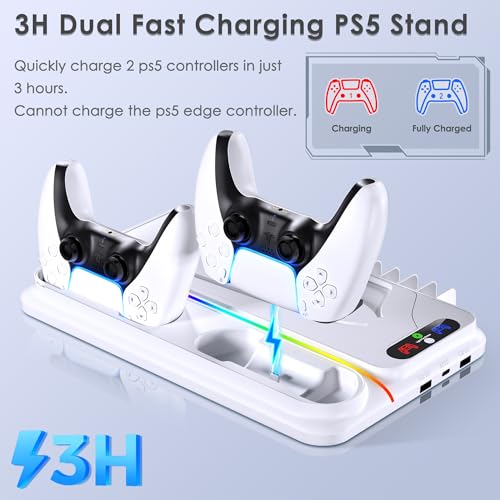 PS5 Cooling Station with Dual Controller Charger D4667