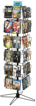 48 Pockets Rotating Black Steel Display Rack C5996