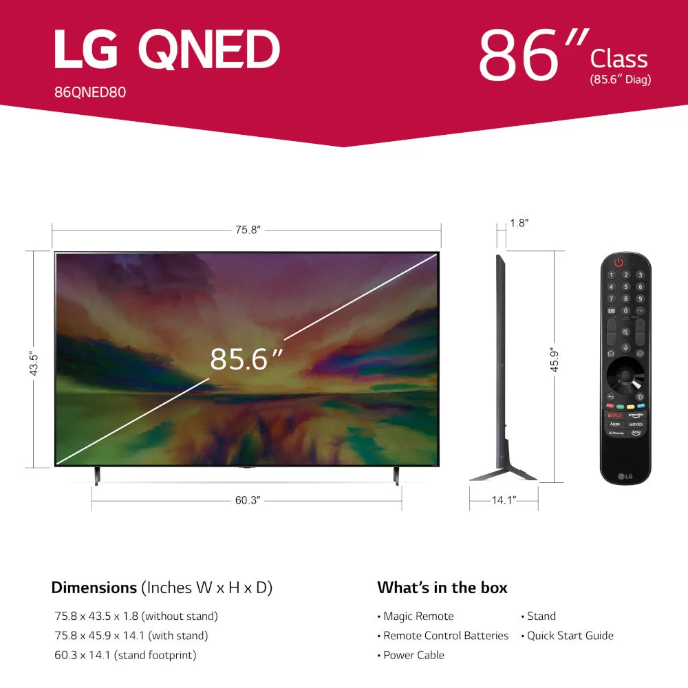 86" 4K UHD QNED Smart TV L76540
