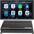 Receiver Compatible with CarPlay and Android Auto - Includes 4-Channel Power Pack Amp K30256