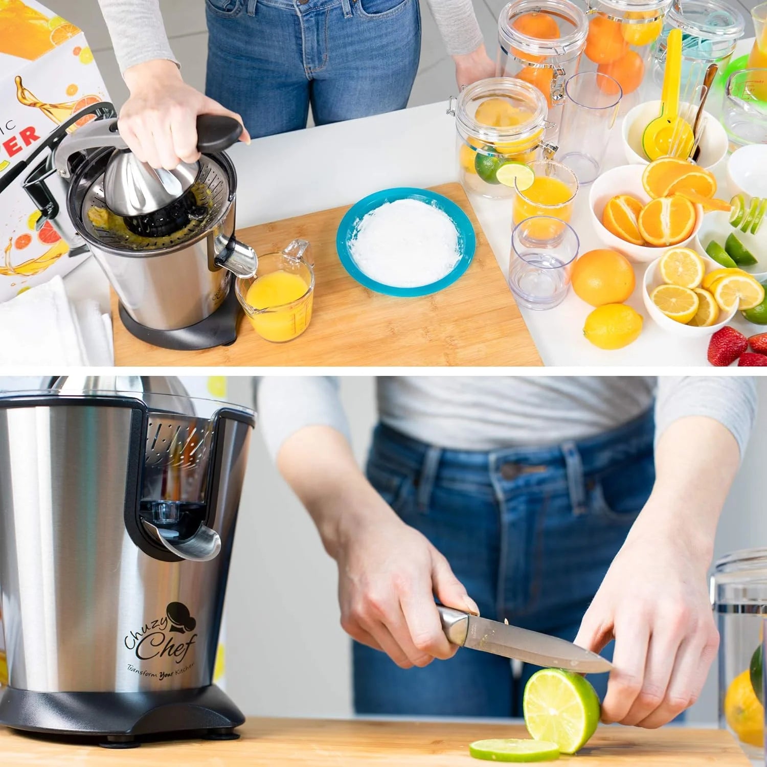 Stainless Steel Electric Citrus Juicer with Anti-Drip Citrus Press 300 Watt Motor I2296