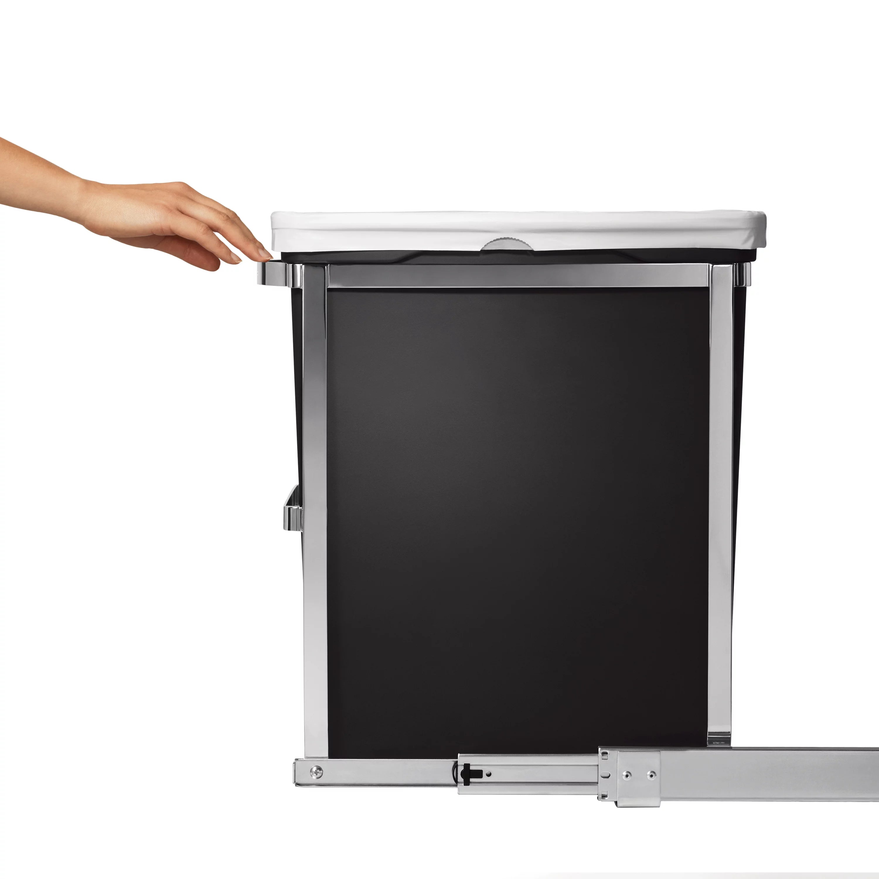 30 Liter 8 Gallon Under Counter Pull-Out Trash Can, Heavy-Duty Steel Frame G539275