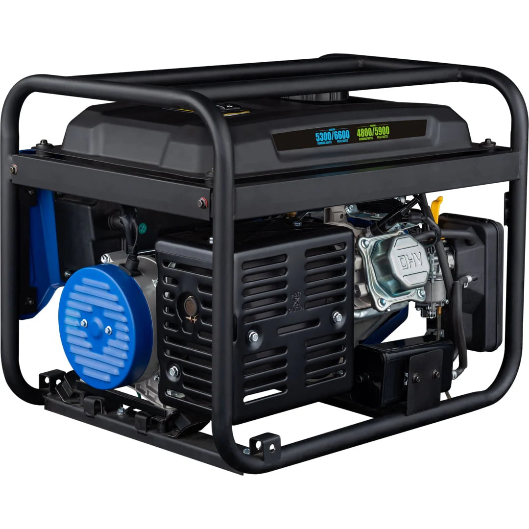 6600 Peak Watt Dual Fuel Portable Generator with Remote Electric Start U87256