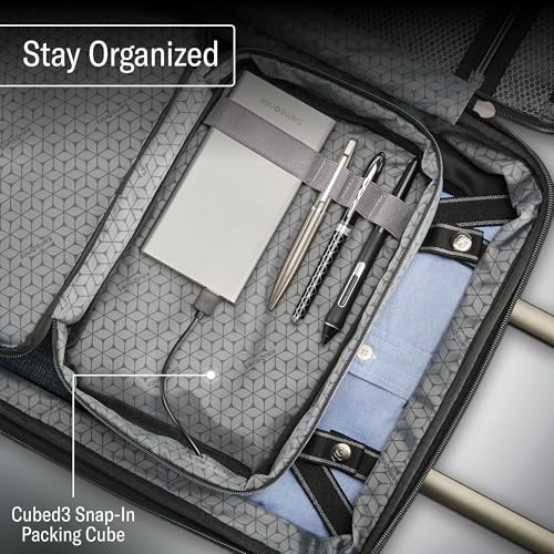 Silver 21-Inch Hardside Expandable Luggage with Spinner Wheels S45759