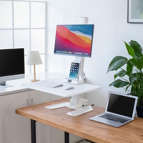 Electric Standing Desk Converter with Monitor Mount E202476