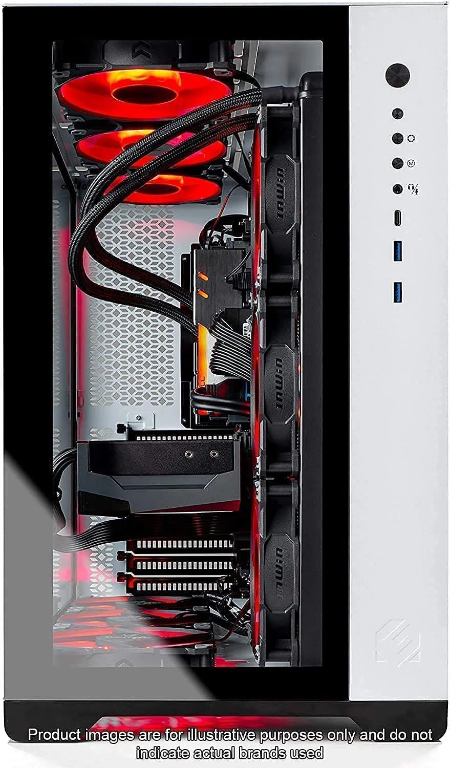 White Gaming Desktop PC with AMD Ryzen 7 5800X, RTX 3080 Ti, 1TB NVMe Gen4 SSD, 16GB DDR4 3200, Windows 10 Home O76823