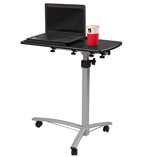 Brown Tilt Top Overbed Table with Wheels K236