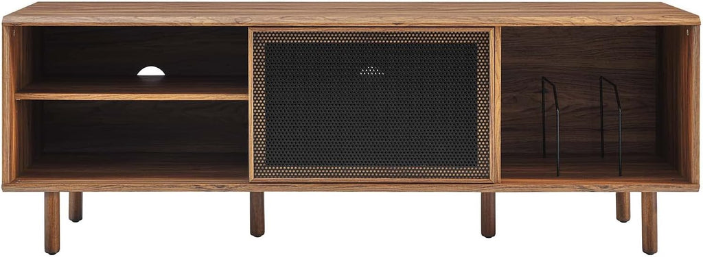 Walnut MDF Particleboard TV and Record Stand U373