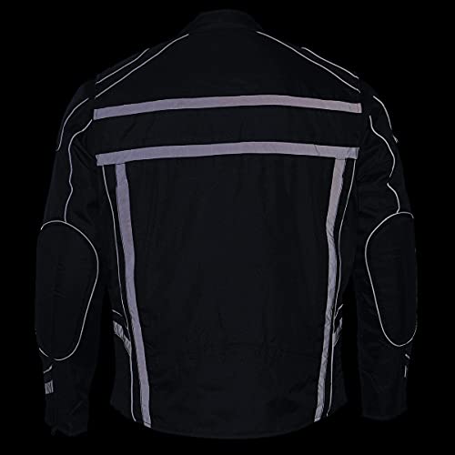 Milwaukee Leather Men's Armored Textile Motorcycle Rider Jacket L780